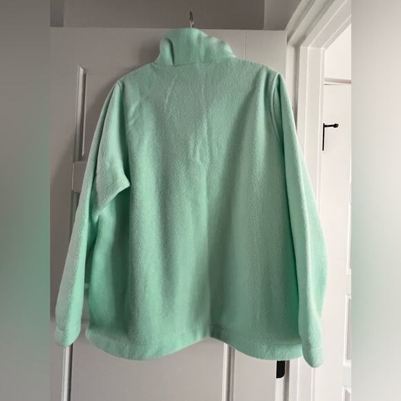 J. Crew Factory Mint Green Sherpa Pullover Sweater Women’s XL - Picture 11 of 12